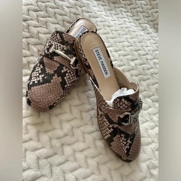 *NEW* Steve Madden | Mules | Kori Blush Snakeskin Size: 6.5 - Picture 6 of 7